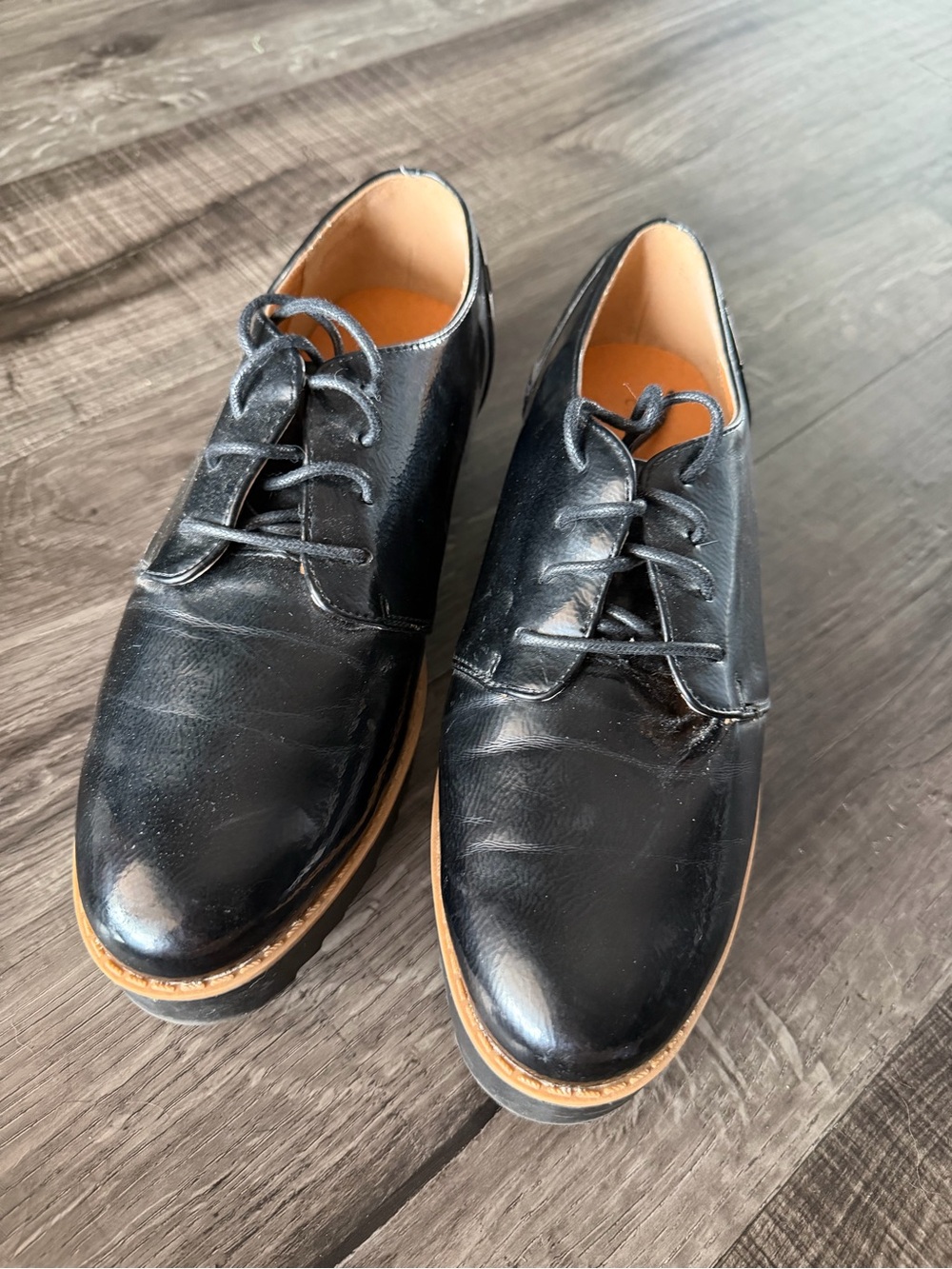 Chinese Laundry Black Patent Platform Shoes